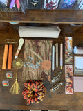 Fall Collection: Brown Flower Stationery Set / Warm Autumn Bundle