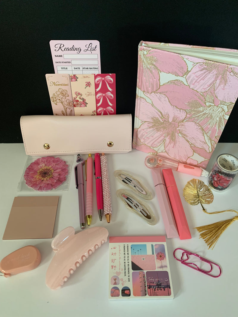Fall Collection: Autumn in Pink Stationery Set / Pink Flower Bundle