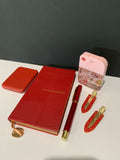 Dumpling Red Charm Set / Travel Bag Everyday Essentials Gift Bundle