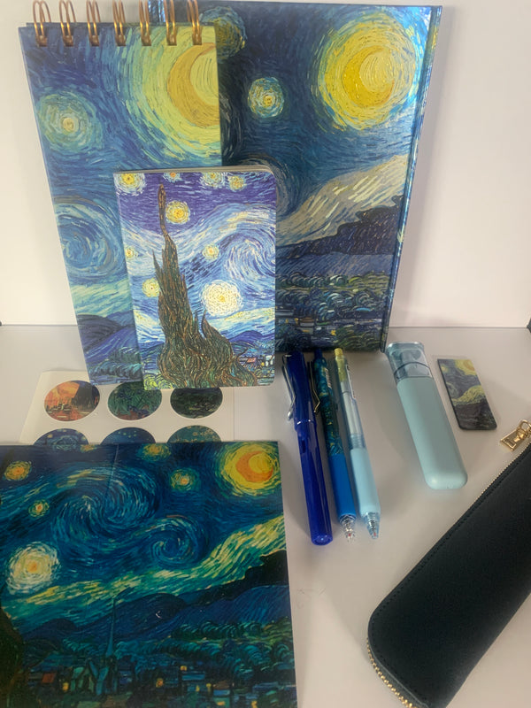 Starry Night Journal Set -Van Gogh Inspired Stationery Bundle
